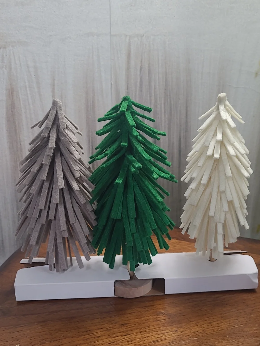 New! Decorative 3 piece Holiday Felt Trees Set